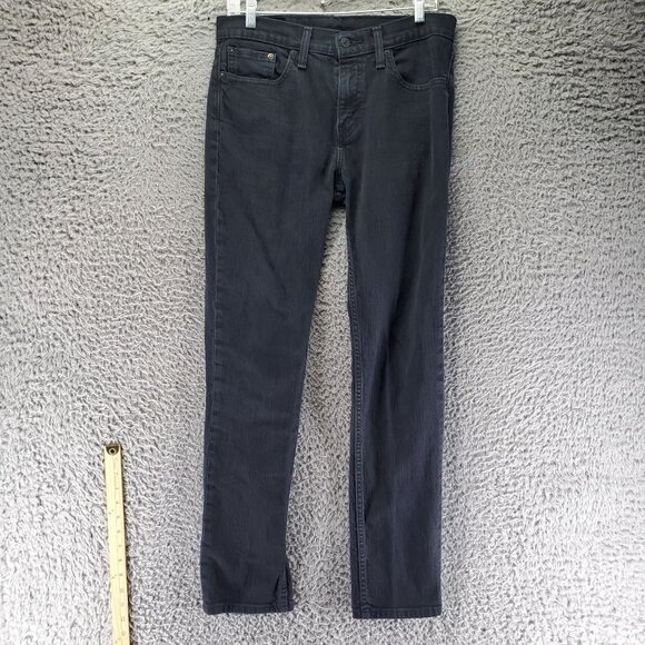 Levis Jeans Mens 32x32 Black 511 Slim Fit Straight Stretch Classic Denim - Picture 4 of 9